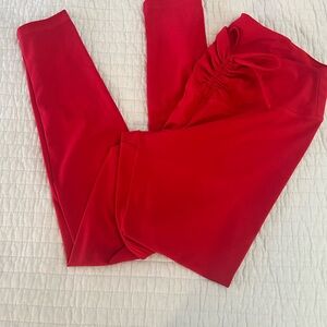 PINK Victoria's Secret Bright Red Drawstring Waist Leggings